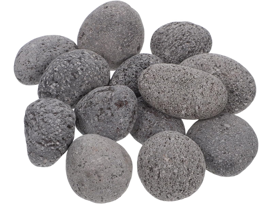 Inoomp 1 Bolsa De Piedras De Lava Volcánica Para Fogatas, Piedras Para Chimenea, Reutilizables, Piedrass Al Calor Para