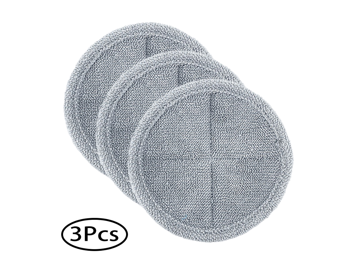 3 peças esfregões almofada redonda pano de limpeza mop almofadas de chão para dyson v7 v8 v10 v11 v6 dc58/59/62 aspirador de pó mop pano esfregar pano