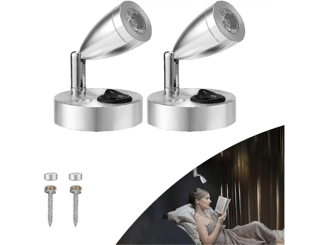 2 focos LED de lectura de 3 W y 12 V con interruptor Nostalgia88
