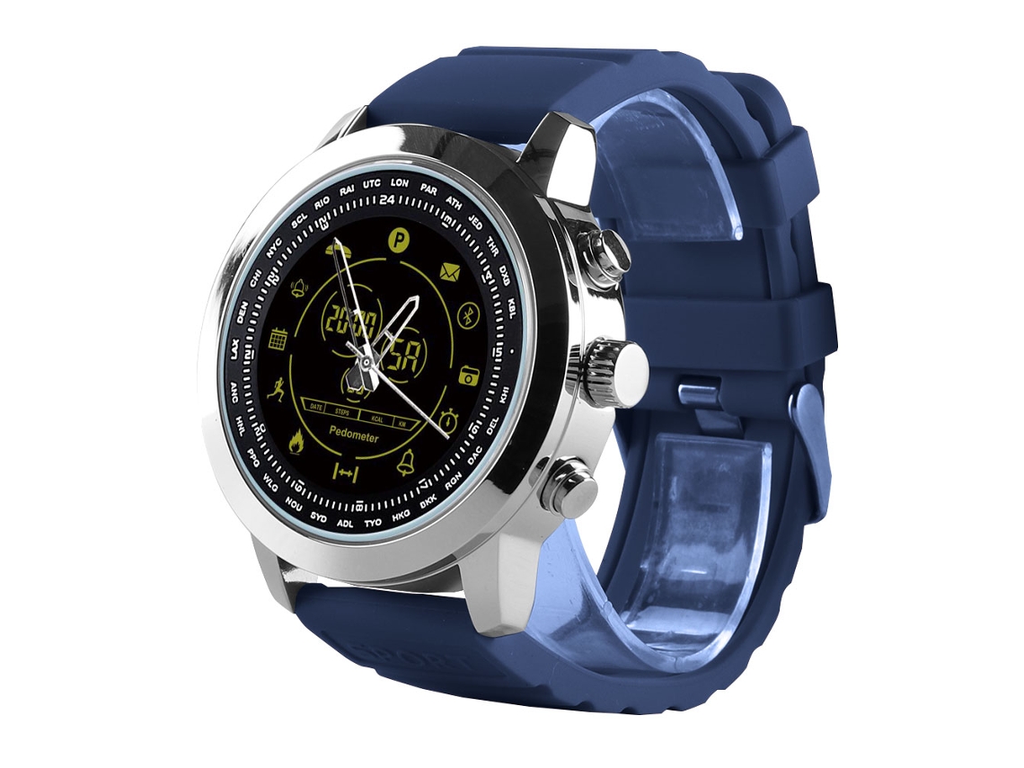 Reloj Inteligente Deportivo Aowo Con Resistencia Al Agua 5atm, Podómetro Para Iphone/android, Color Azul
