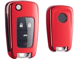 Funda Para Llave De Coche De Silicona Tpu - Protección De 2 Botones - Rojo