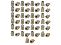 Piezas Tuerca Cilíndrica Inserto Remache Aleación Zinc M4x10mm, Tono Bronce, 50