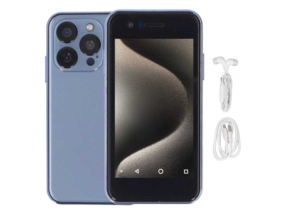 Smartphone Pequeno 3.5 Polegadas Dual Sim 4gb 64gb 2000mah Câmeras 5mp 8mp Android 10 Tela Touch Azul