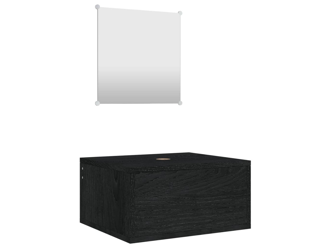 Maison Exclusive - Juego De Muebles De Baño De 2 Piezas En Madera De Ingeniería Negra