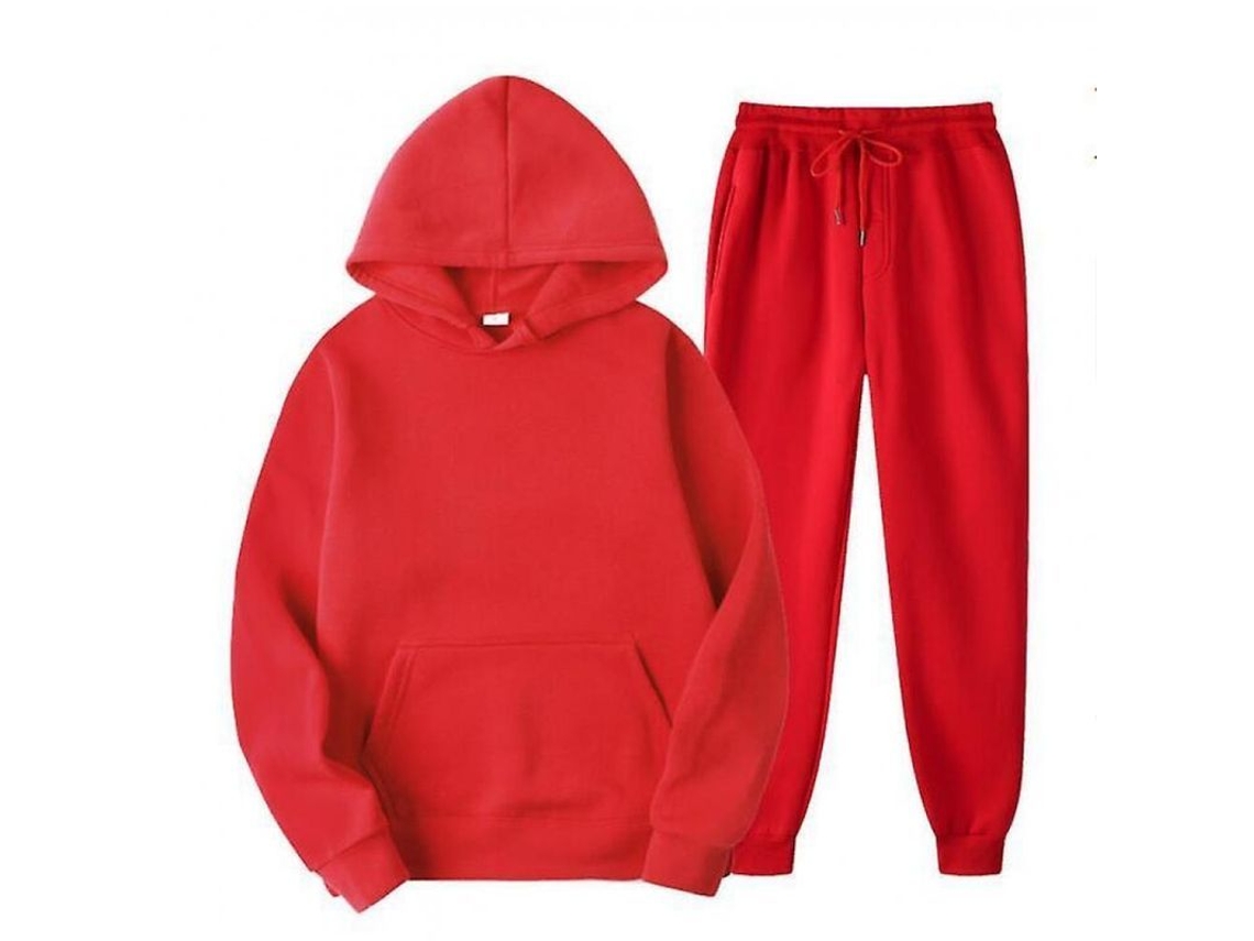 2026-conjunto De Sudadera Con Capucha A Rayas De Manga Larga Para Hombre Casual Bws Xl Rojo