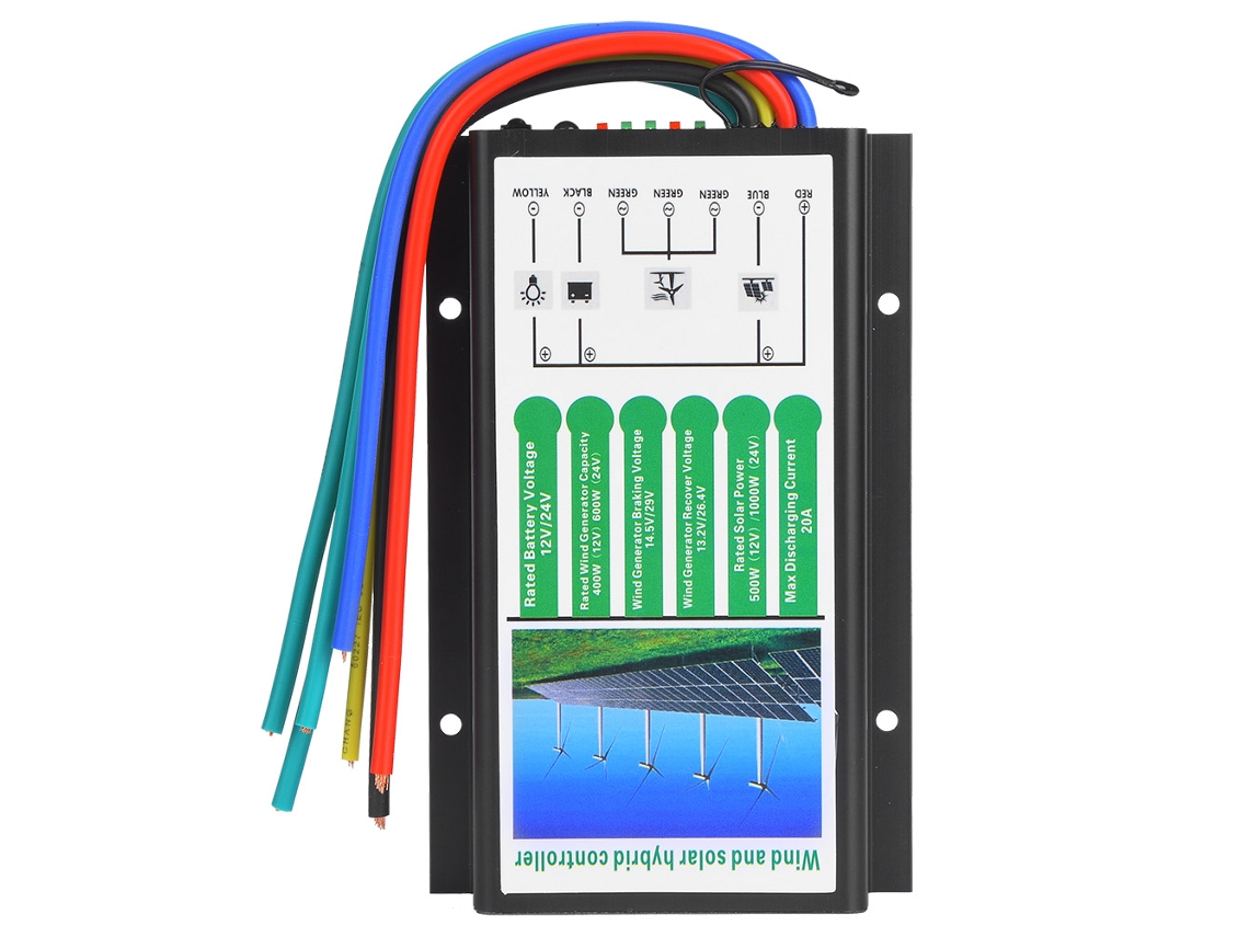 Controlador De Carga Híbrido Eólico-solar Ip67 De 20 A - Alta Fiabilidad - Suministros Eléctricos