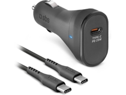 Cargador Auto SBS  TECRKITTCPD25W	 Negro