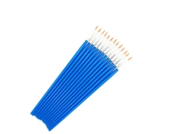 50 Pinceles Con Mangos Azules, Juego De Pinceles Planos De Nailon Para Artistas Principiantes.