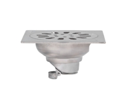 Desagüe de suelo cuadrado de acero inoxidable con colador y tapa extraíble para cocina y baño