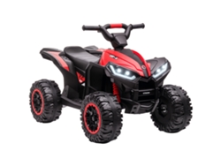 Quad Eléctrico Niños 3-5 Años 12v 2 Velocidades Claxon Rojo