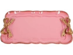 Plato Decorativo De Resina Rosa, Bandeja De Frutas Moderna Y Creativa Para Servir.