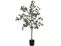 Planta Artificial Decorativa De 120 Cm Eucaliptus Sintético Con 230 Hojas En Maceta Para Interior Verde