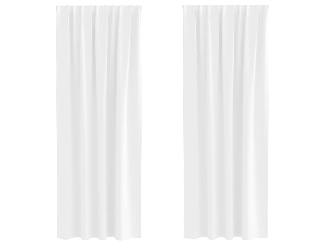 Maison Exclusive - Cortinas Opacas Con Anillas 2 Pcs Puro 225 X 140 Cm Poliéster