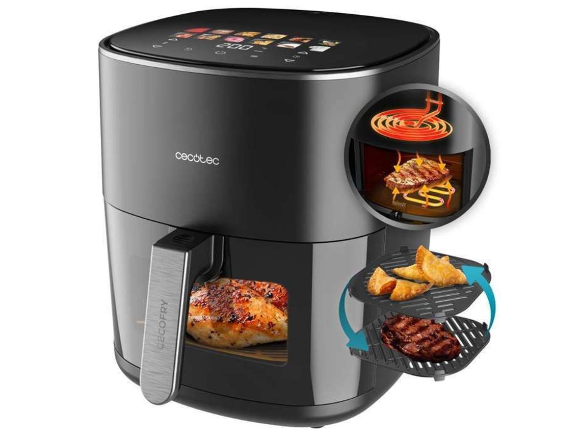 Freidora sin aceite Cecotec Cecofryampgrill Duoheat 6500