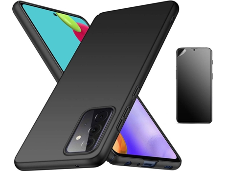 Kit Carcasa Y Protector Samsung A52 4G Ultimatte Turtleshell Negro