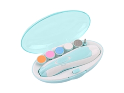 Kit De Lijadora De Uñas Eléctrica Para Bebés, 6 Cabezales, Para Recién Nacidos, Lactantes Y Niños Pequeños, Color Azul.