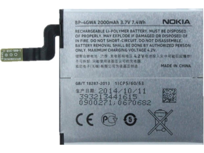 Batería Nokia BP-4GWA Li-Polímero Lumia 625 Lumia 720 und 2000mAh, original, 670 682