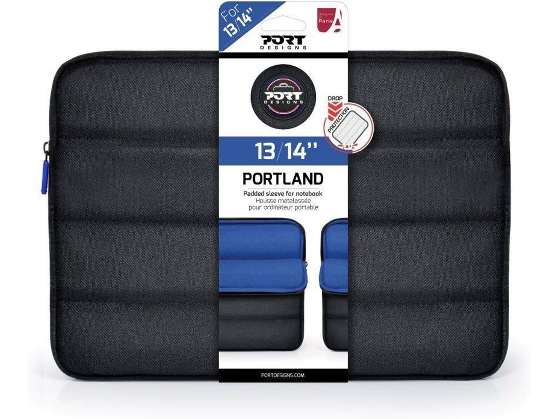 Maletín para portátil PORT DESIGNS Portland (13'“/14”' - Negro)