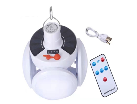Lámpara de camping Linterna de camping portátil de emergencia solar USB recargable con 5 modos SOS Luz de camping LED plegable impermeable Lámpara
