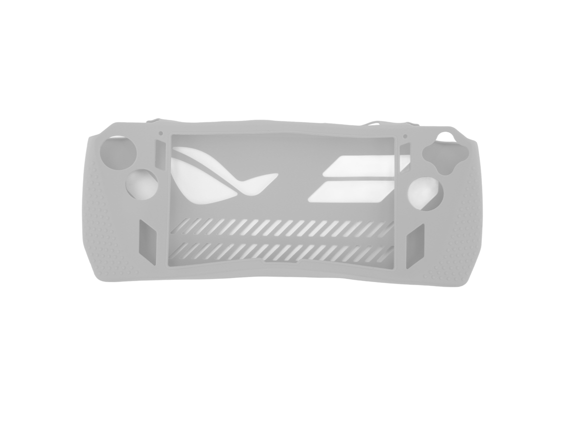 2026-funda Protectora De Silicona Para Rog Ally Gris Blanco Anti-rasguños Y Deslizamientos