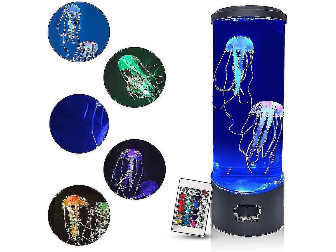 Lámpara de lava LED con medusas, para el hogar, la oficina o la mesilla de noche; luz nocturna USB Rosewell.