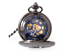 Reloj De Bolsillo Mecánico Con Superficie Suave Vintage Para Hombre