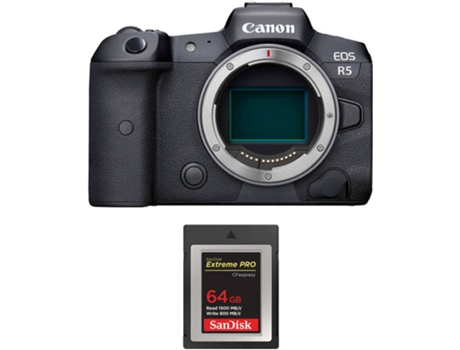 Kit Cámara CANON EOS R5 + SanDisk 64 GB (Full-Frame)