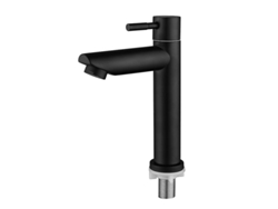 Grifo De Baño De Acero Inoxidable Solo Agua Fría Duradero Para Lavabo Con Diseño Moderno Y Sistema De Filtrado Cerámico