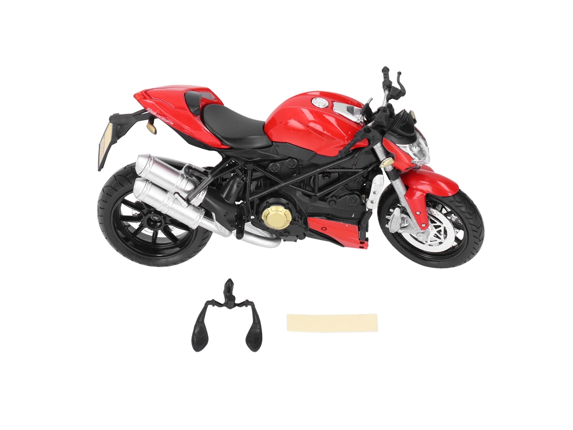 Modelo De Motocicleta De Aleación A Escala 1:12 Con Detalles Realistas - Juguete Y Colección Para Niños - Rojo