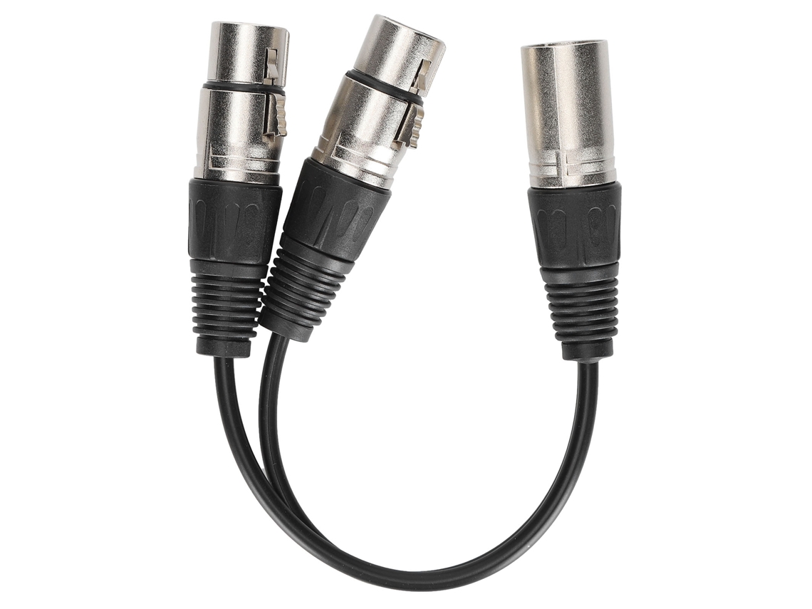 Cable Estéreo Balanceado Xlr Macho A Doble Xlr Hembra De 1 M Para Micrófono Y Audio