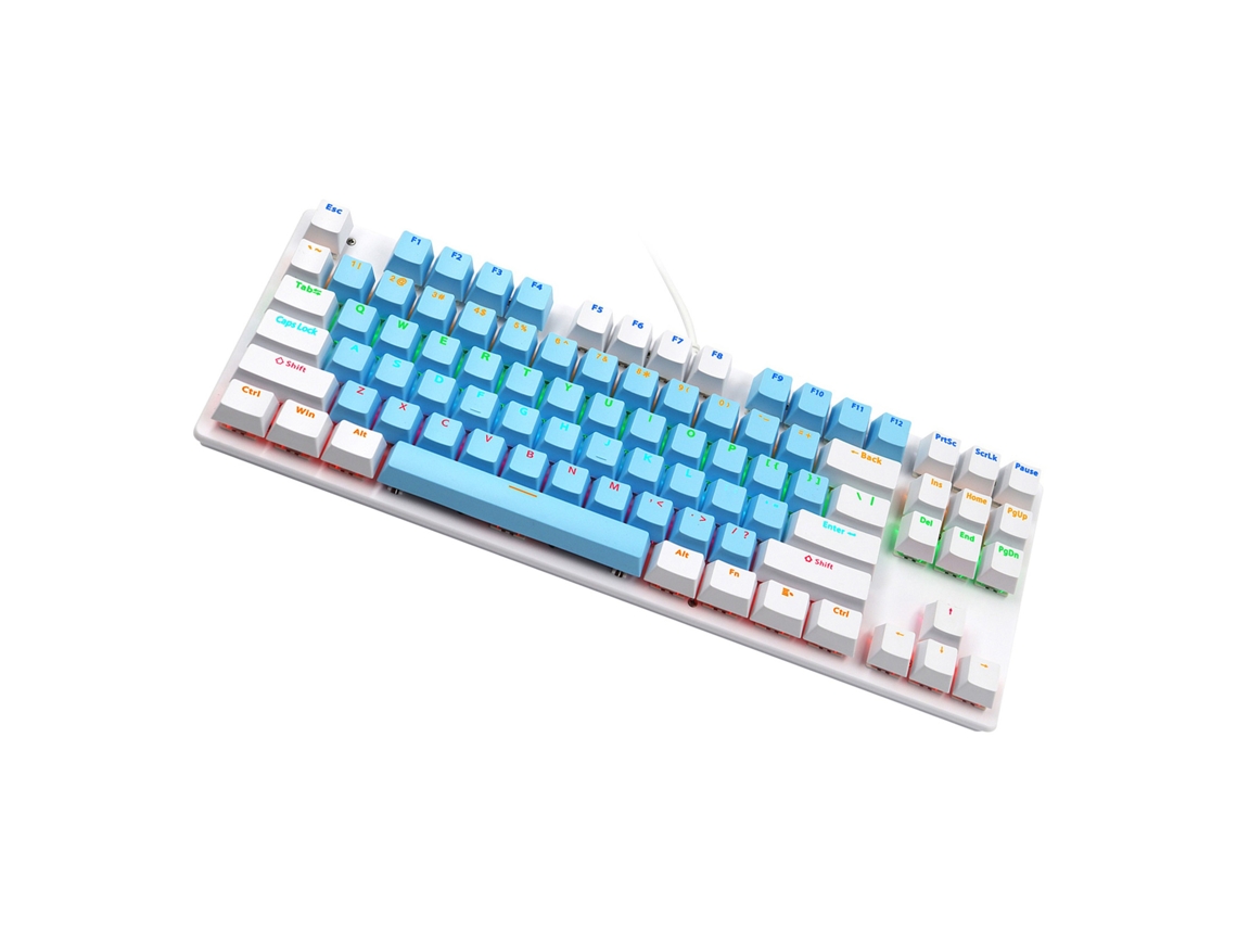 Biojee Wired 87-key Mechanical Gaming Keyboard Rainbow Backlit With Red Blue Brown Switch For Pc Laptop