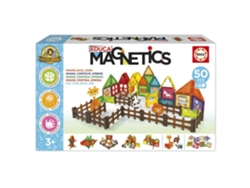 Juego de construcción educativo Magnetics Ecoferme 28 piezas magnéticas, 2 animales, 8 tarjetas A partir de 3 años