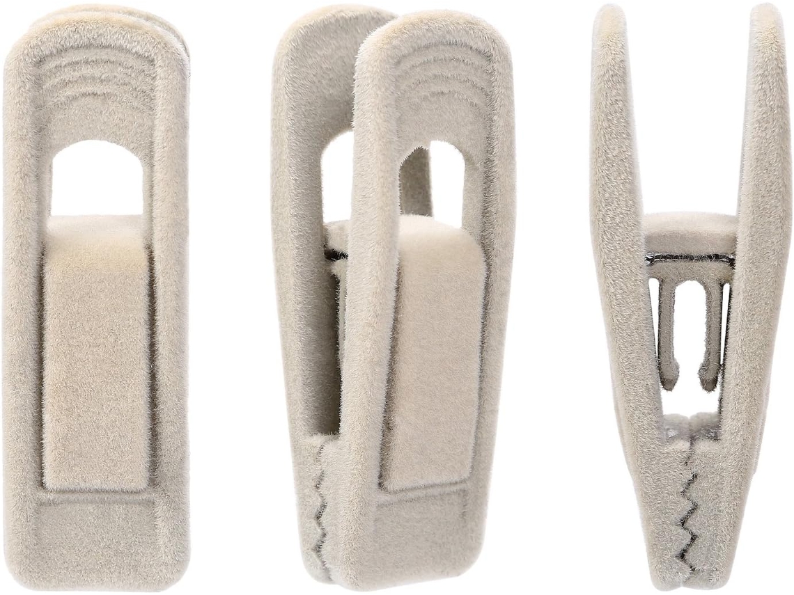 VVJIJILLY Ganchos De Veludo, Pack De 20, Para Calças, Fortes E Ideais Para Roupas Finas.