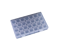 RNEMITERY Caja de plástico transparente para pintura con diamantes, con minicompartimentos extraíbles para guardar cuentas ajustables, de plástico PP rígido, pa