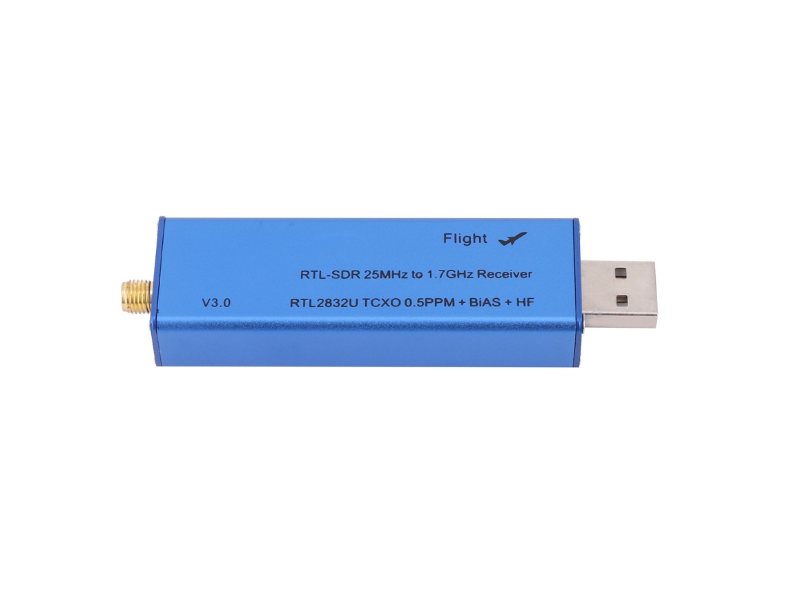 Receptor Rtl-sdr Rtl2832u De Aleación De Aluminio Resistente 25mhz A 1760mhz Tcxo