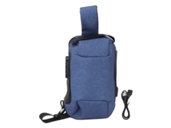 Bolsa De Cámara De Lona Alta Densidad Impermeable Con Gran Capacidad Cinturón De Hombro Amplio Cierre Con Contraseña Para Viaje Azul
