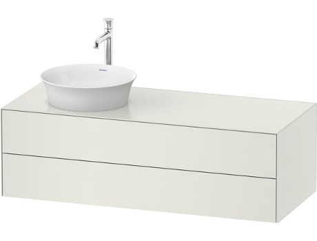 DURAVIT Tulip blanco, mueble de baño colgado en la pared, ancho 1300 x fondo 550mm, con 2 cajones, con tecnología tip-on, WT4987L