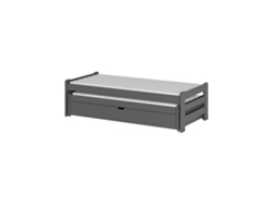 Cama Infantil FURNLUX Anis (Grafito, Madera Maciza - 98X198X52 Cm / 90X190 Cm)