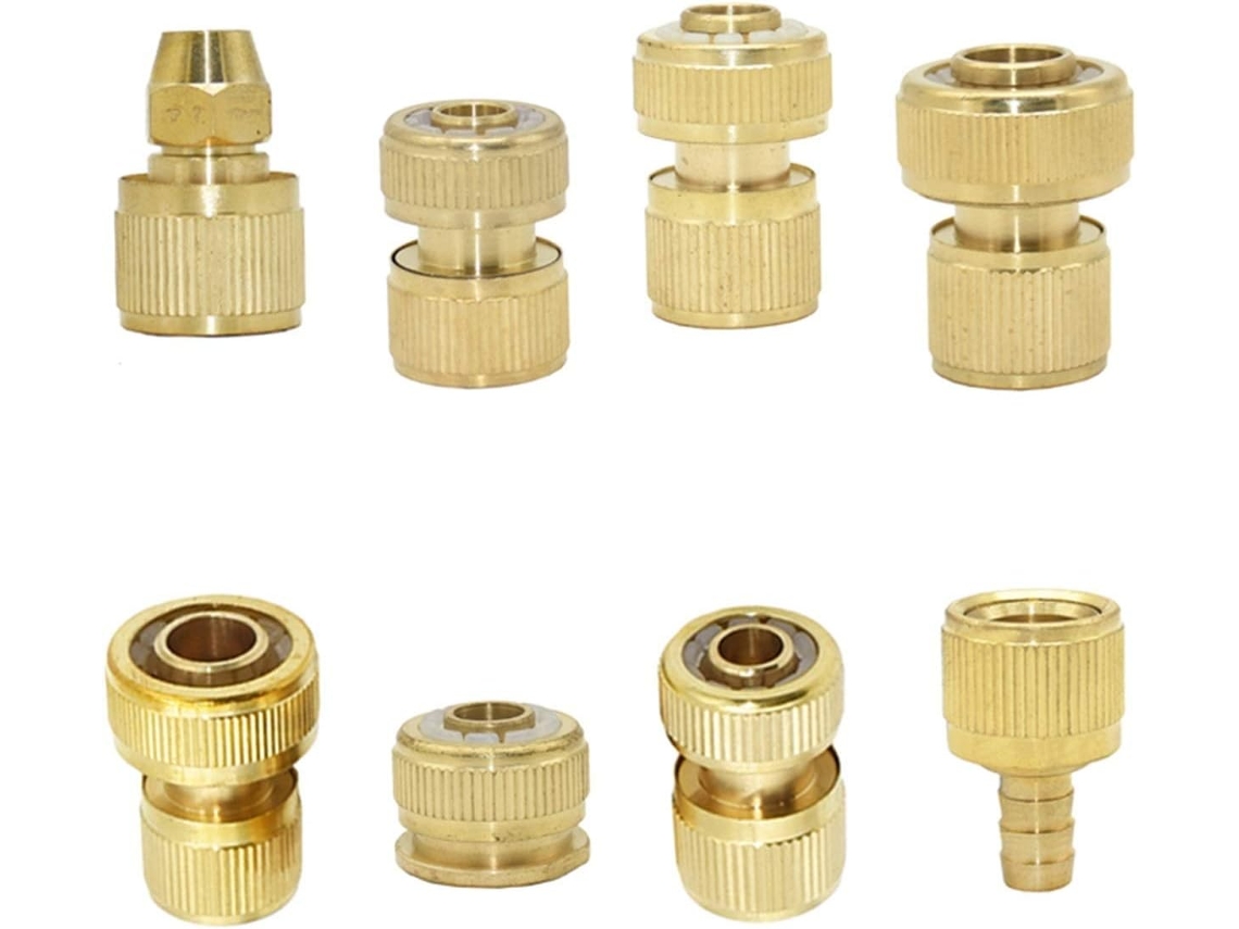 Adaptador De Conexión Rápida Para Manguera Jardín 3/8" 1/2" Y