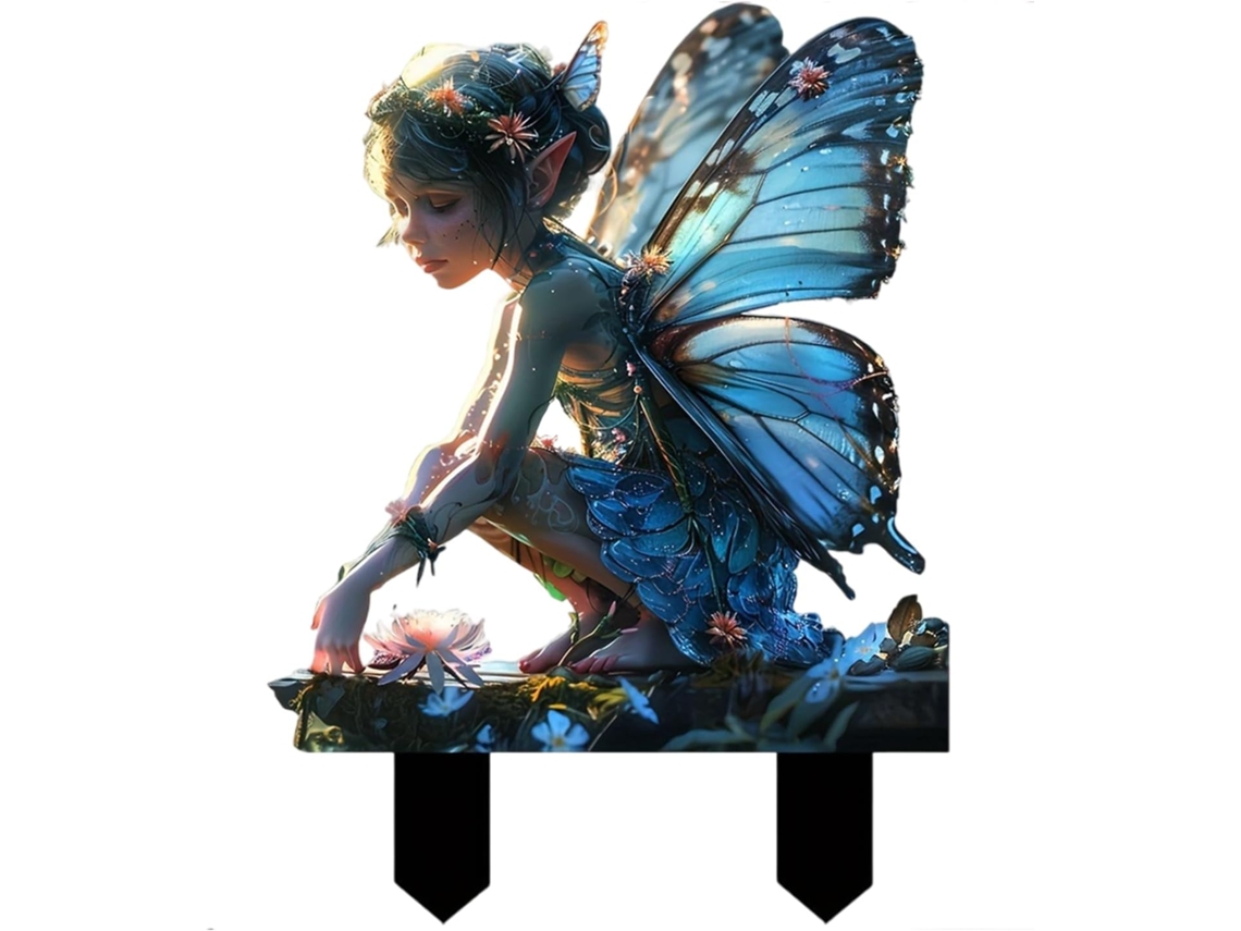Estacas Decorativas Para Jardín: Arte De Mariposas Acrílicas Para Jardín De Hadas, Decoración Exterior Impermeable Para