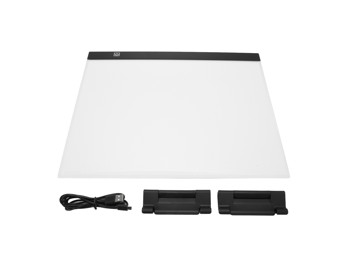 Placa De Luz A3 Ultra-fina 12000k Led Regulável Usb Para Traçado Pintura Desenho Com Clipes