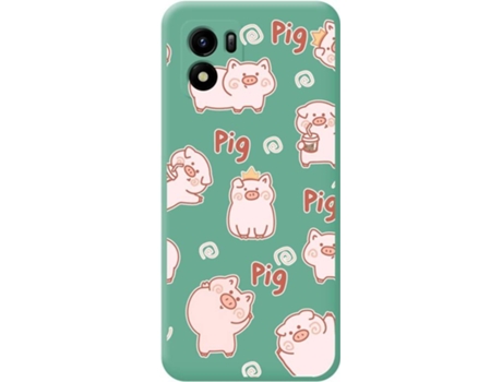Carcasa para Vivo Y01 TUMUNDOSMARTPHONE Silicona Líquida Dibujos Verde