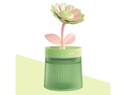 Humidificador, difusor de aroma USB con vapor frío, luz nocturna silenciosa, humidificador con estampado de girasol verde Cuich