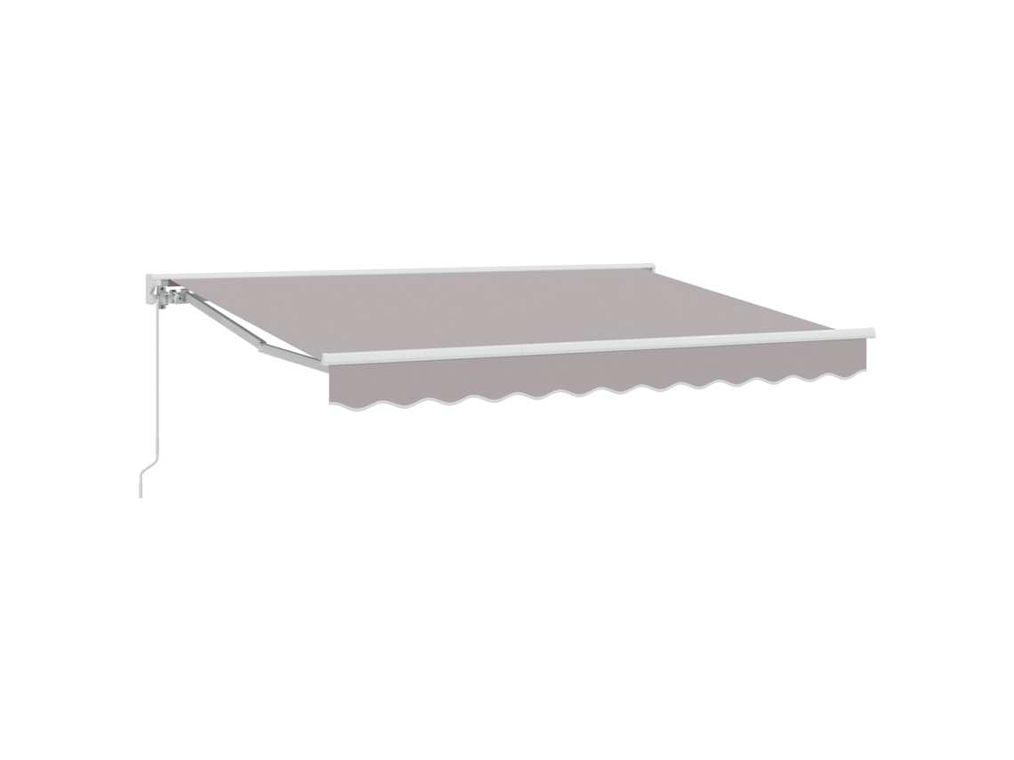 Toldo retráctil Vidaxl de tela gris (250 x 200 cm)
