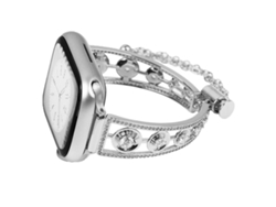 Correa de metal con circonio y platino para Apple Watch de 42/41/40/38 mm (CSYY)
