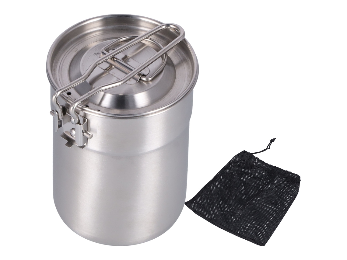 Taza De Café Para Exteriores De 1 Litro Con Asa Plegable Y Tapa Funcional Para Acampar Y Hacer Senderismo.