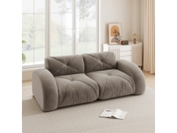 Sofá Modular 2 Lugares Sem Estrutura Em Chenille Com Espuma 32d, Marrom