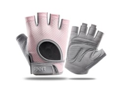 Guantes de ciclismo de medio dedo transpirables, resistentes al desgaste y antideslizantes, color rosa/talla M Gertiz