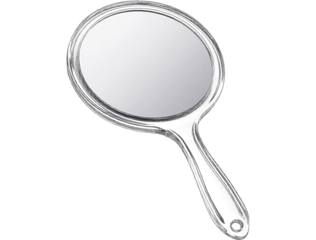 Espejo De Mano Espejo De Mano De Doble Cara Espejo De Aumento 1X/ 2X Con Mango Espejo De Mano Transparente Espejo De Maquillaje De Forma Redondeada...