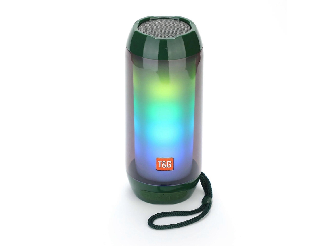 Altavoz Bluetooth portátil Chaberlu con minitarjeta, radio FM y luces LED